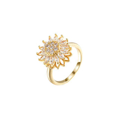 Anillo giratorio de girasol para aliviar la ansiedad
