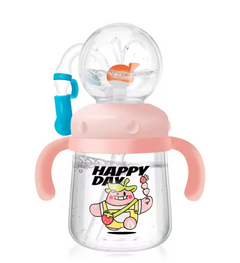 Botella de agua infantil con diseño de ballena, fuente de buceo - Vaso antiderrame de Tritan (varios tamaños y colores)