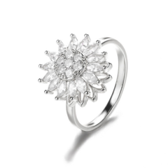 Anillo giratorio de girasol para aliviar la ansiedad