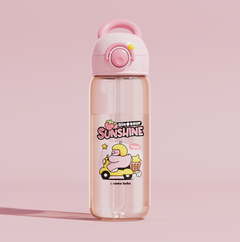 Botella de agua infantil con diseño de ballena, fuente de buceo - Vaso antiderrame de Tritan (varios tamaños y colores)